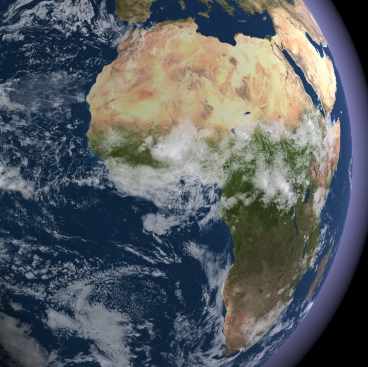 View of Africa from space